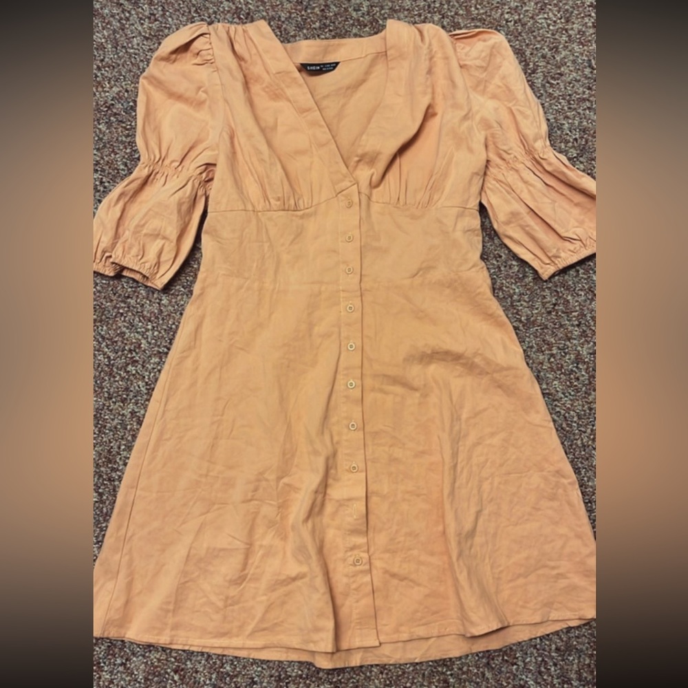 Linen Button Through Mini Dress - image 4